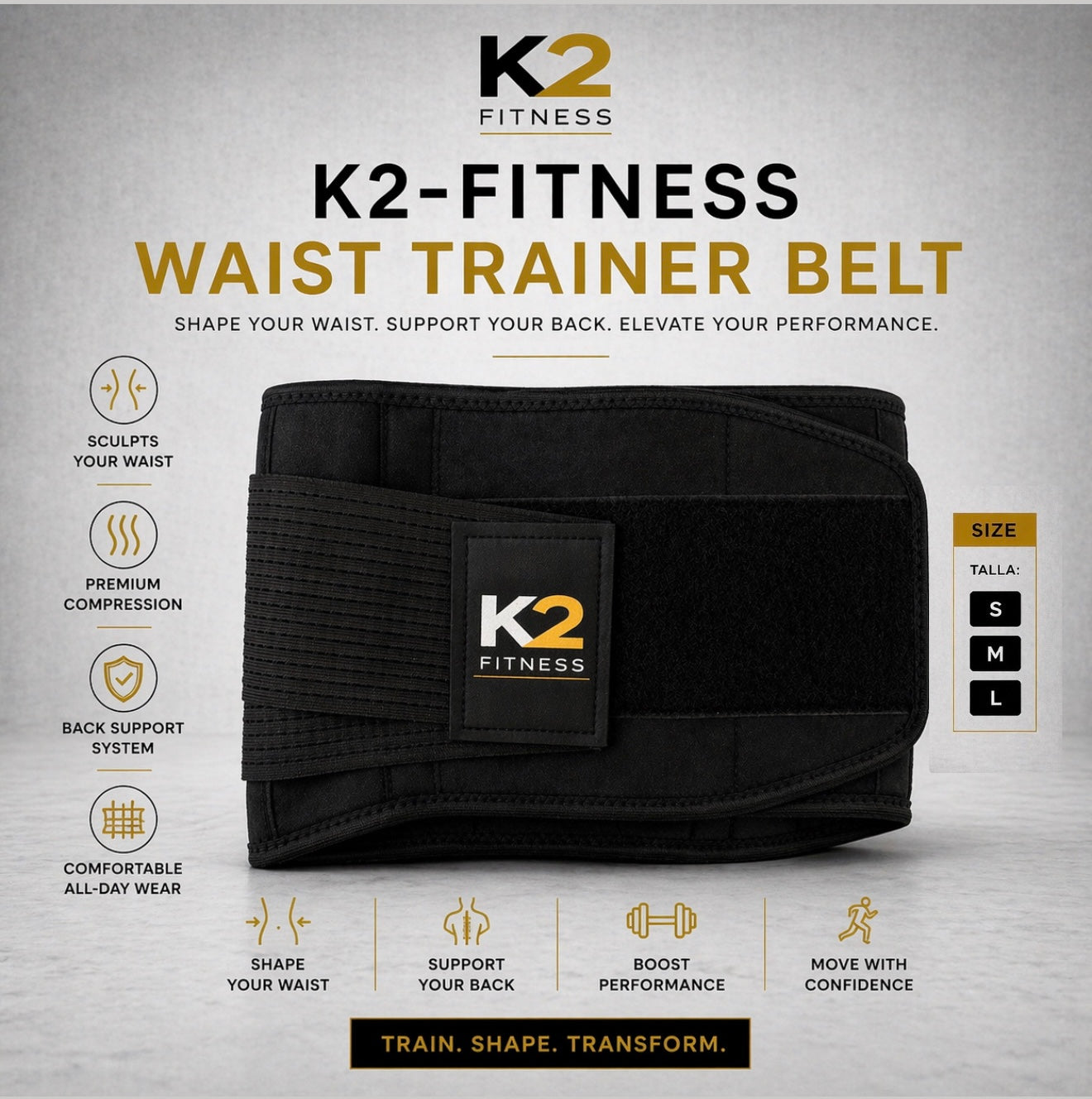 K2-Fitness Waist Trainer Belt